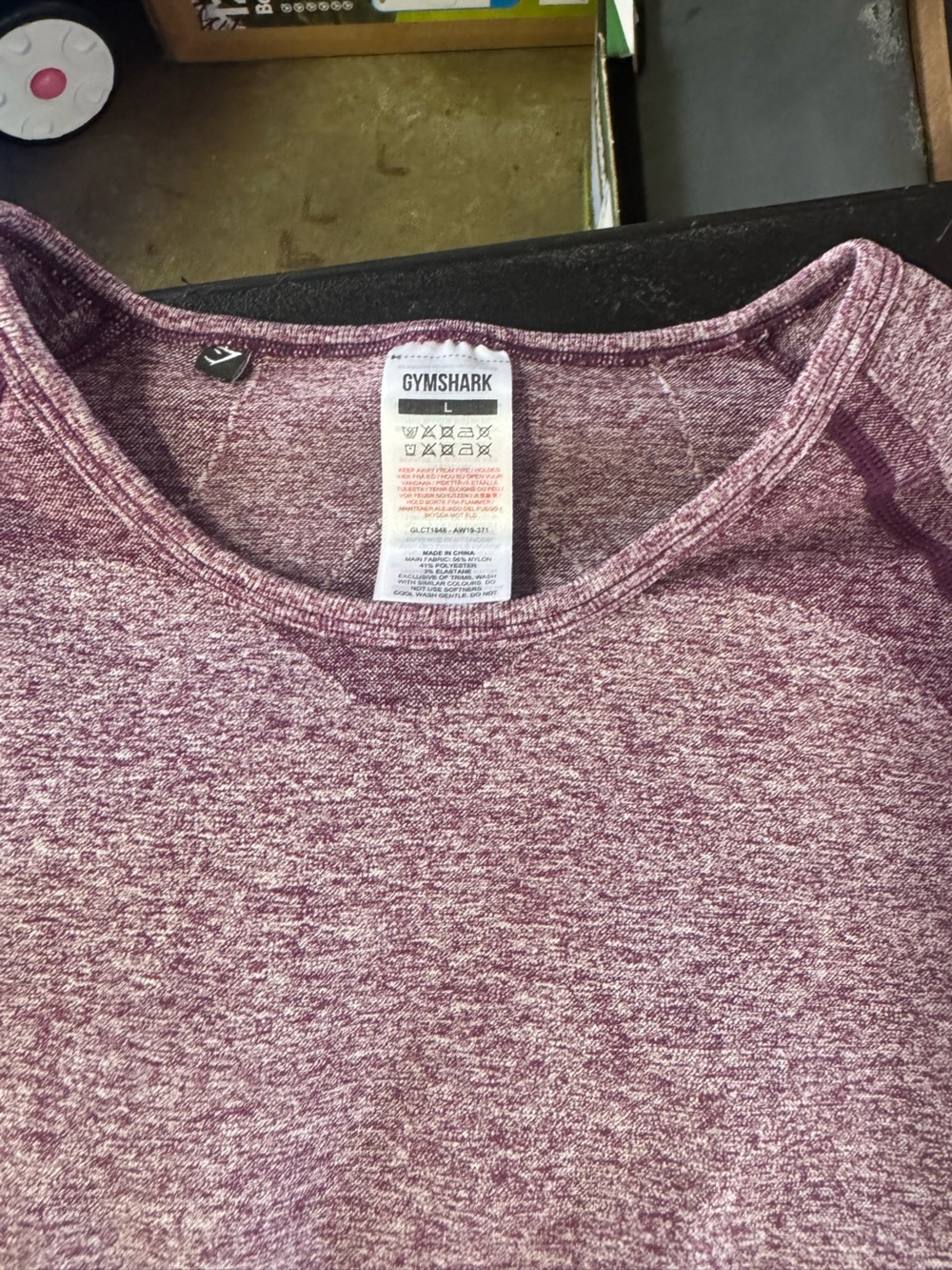 Gymshark Women's Marled Light Purple Crop and Leggings